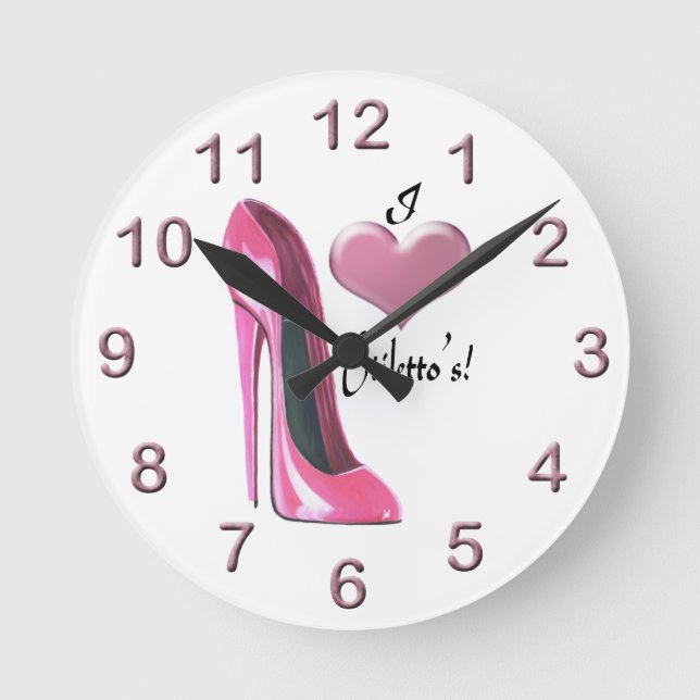 Horloge Ronde Stiletto shoe Art Clocks (Recto)