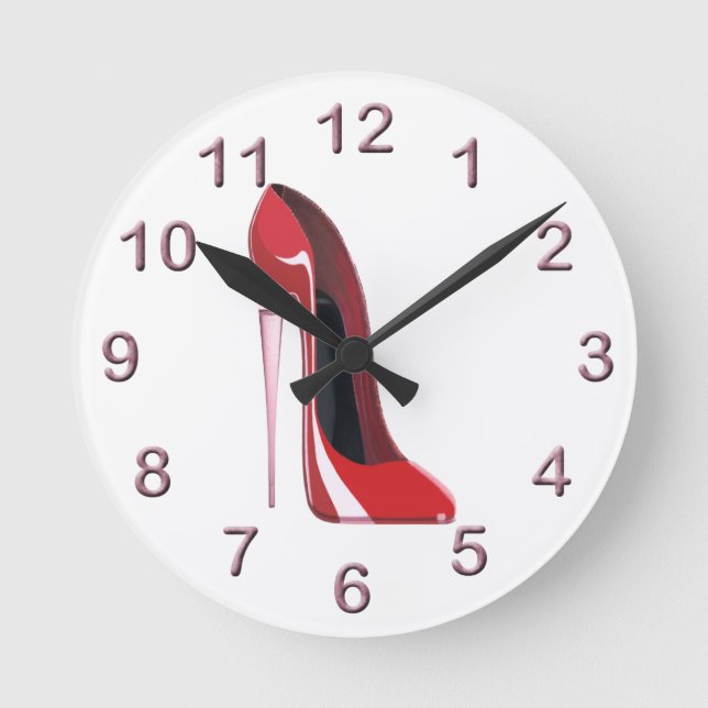 Horloge Ronde Stiletto shoe Art Clocks (Recto)