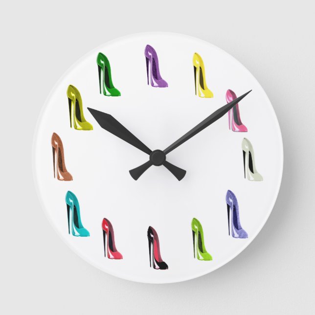 Horloge Ronde Stiletto shoe Art Clocks (Recto)