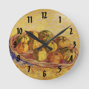 Horloge Ronde Still Life, Panier de pommes de Vincent van Gogh