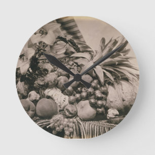 Horloge Ronde Still Life with Fruit, 1860 (sepia photo)
