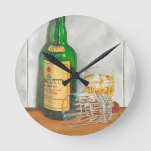 Horloge Ronde Still Life with Scotch par Jennifer Goldberger