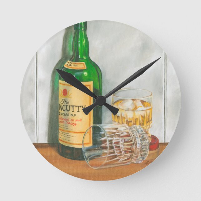 Horloge Ronde Still Life with Scotch par Jennifer Goldberger (Recto)