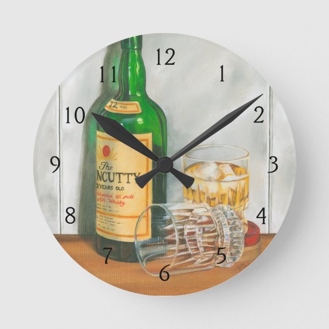 Horloge Ronde Still Life with Scotch par Jennifer Goldberger (Recto)