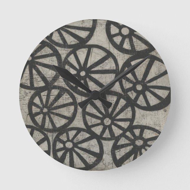 Horloge Ronde Stone - Wheels (Recto)