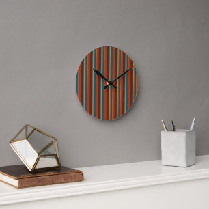 Horloge Ronde Stripes du sud-ouest 29