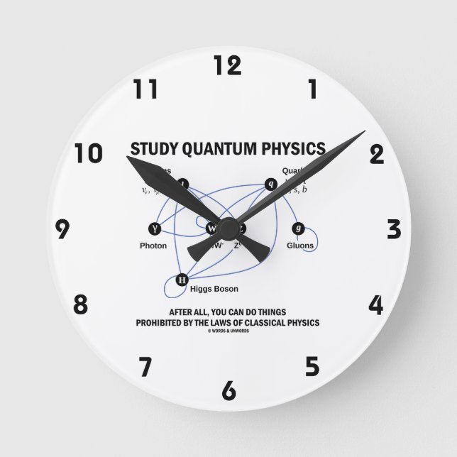 Horloge Ronde Study Quantum Physics You Can Do Things (Recto)