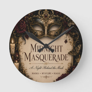 Horloge Ronde Style de fête de Halloween élégant gothique pour d