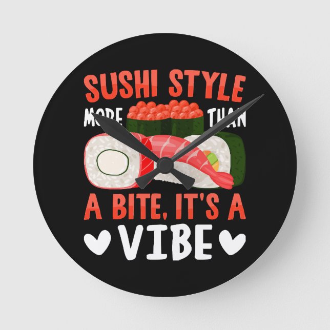Horloge Ronde Style de sushi plus qu'une bouchée (Recto)