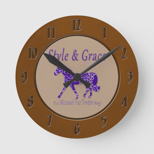 Horloge Ronde Style et grace Missouri Fox Trotter Thing (Recto)