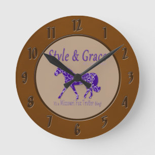 Horloge Ronde Style et grace Missouri Fox Trotter Thing