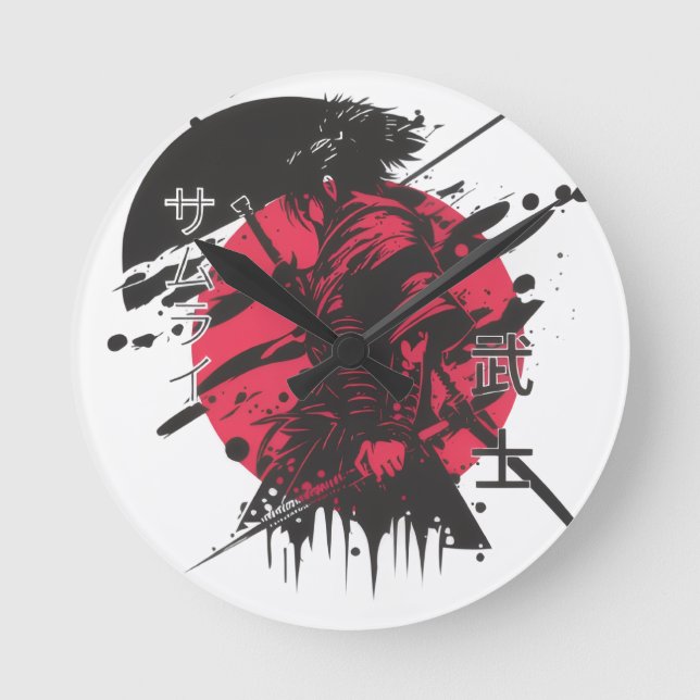 Horloge Ronde Style Samuri (Recto)