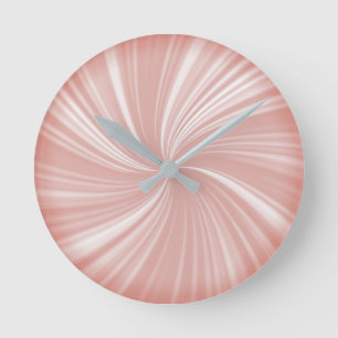 Horloge Ronde Stylish Reddish Orange Pastel