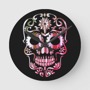 Horloge Ronde Stylish skull