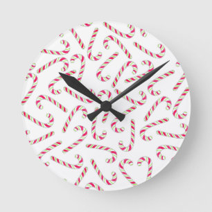 Horloge Ronde Sucre de canne de Noël motif