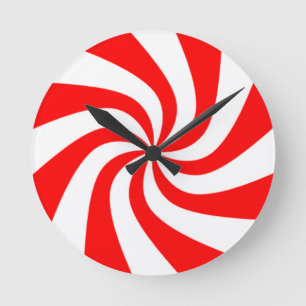 Horloge Ronde Sucrerie de menthe poivrée