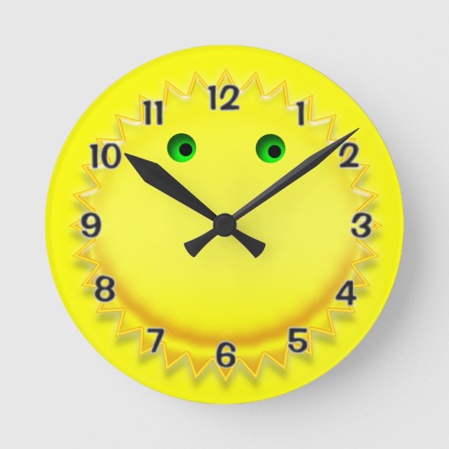Horloge Ronde Sun de sourire (Recto)