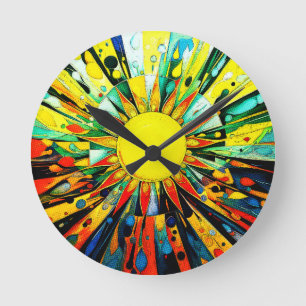 Horloge Ronde Sun En Abstrait 910