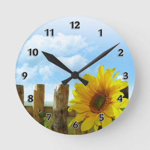 Horloge Ronde Sunflower Nature Beauté