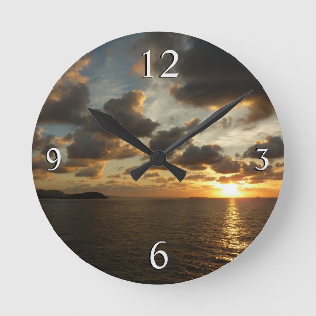 Horloge Ronde Sunrise aux îles Virgin (Recto)