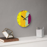 Horloge Ronde Sunset Earthly Multicolored Acrylic Wall Clock<br><div class="desc">Style: 8" Round Acrylic Wall Clock Customize your wall clock to create a functional wall décor statement piece to perfectly match your home décor, show off your art or favorite photo, or give as a personalized gift. This unique, high-quality wall clock is vibrantly printed with AcryliPrint®HD process and features a...</div>