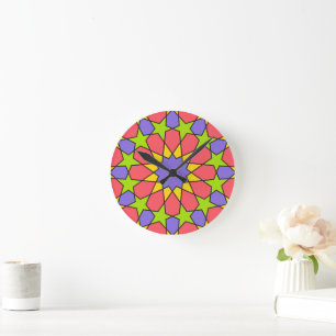 Horloge Ronde Sunset Twilight Mosaic marocain
