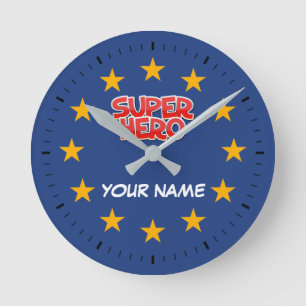 Horloge Ronde Super Hero personnalisable