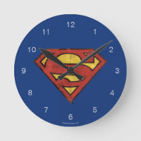 Superman S-Shield | Logo Grunge Black Outline