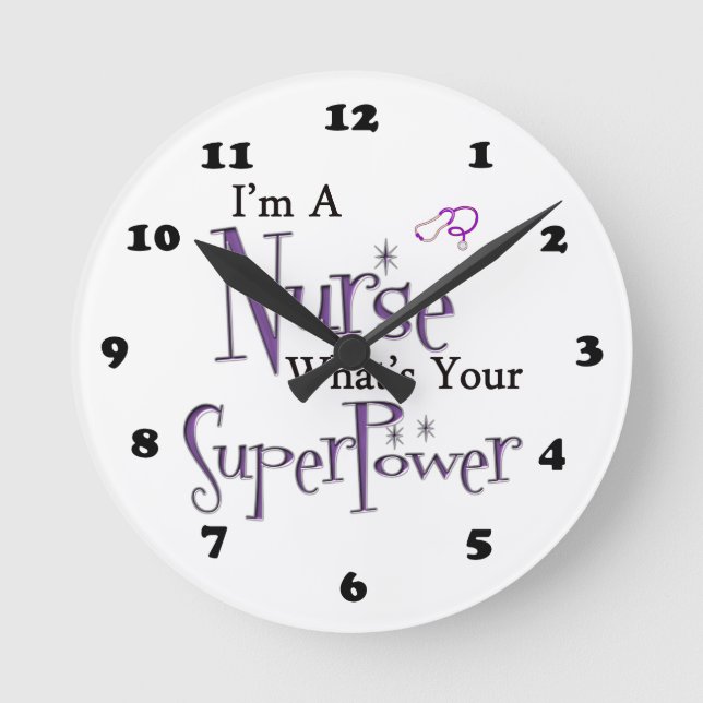 Horloge Ronde Superpuissance de Nurse (Recto)