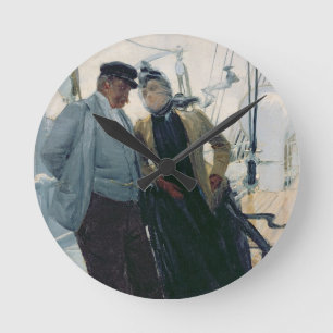 Horloge Ronde Sur le pont (huile sur toile)