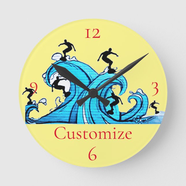 Horloge Ronde Surfers Partout Thunder_Cove (Recto)