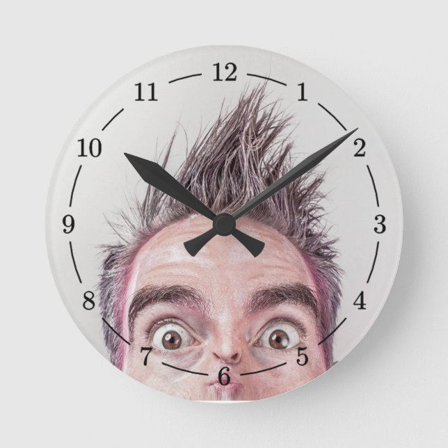 Horloge Ronde Surprised Funny Face (Recto)