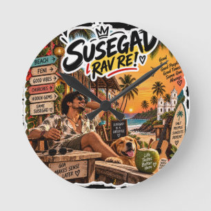 Horloge Ronde Susegad Rav Re ! – Vibrations du style de vie goan