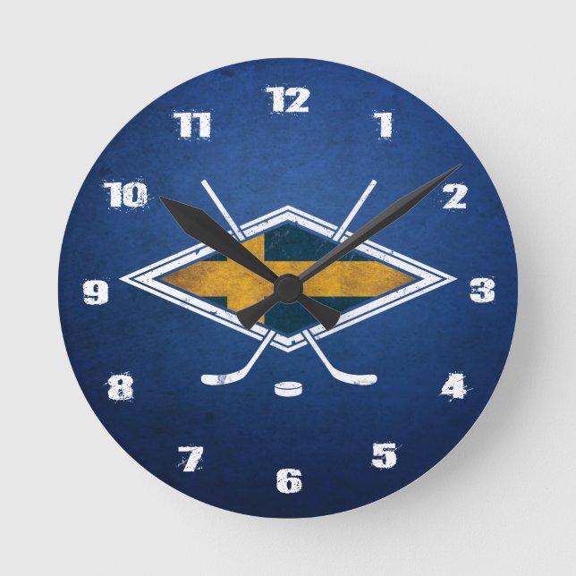 Horloge Ronde Sverige Ishockey Swedish Ice Hockey Clock (Recto)