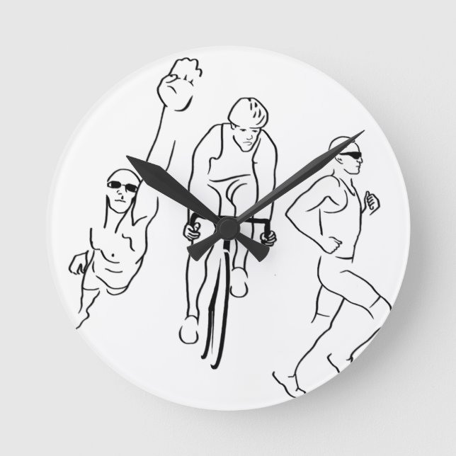 Horloge Ronde Swim Bike Run Triathlon (Recto)