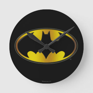Horloge Ronde Symbole Batman   Logo de dégradé ovale