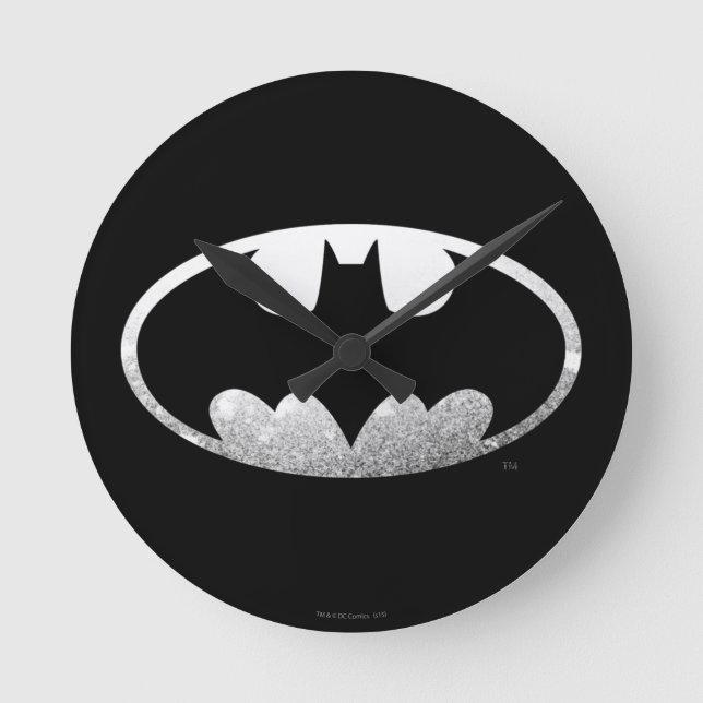 Horloge Ronde Symbole Batman | Logo Grainy (Recto)
