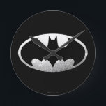 Horloge Ronde Symbole Batman | Logo Grainy<br><div class="desc">Logos Batman</div>