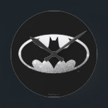 Horloge Ronde Symbole Batman | Logo Grainy<br><div class="desc">Logos Batman</div>