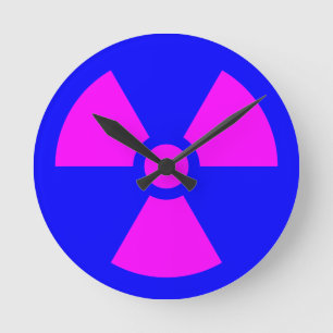 Horloge Ronde Symbole d'avertissement de rayonnement