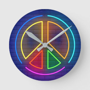 Horloge Ronde Symbole de la paix
