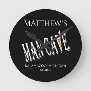 Horloge Ronde Symbole de l'horloge du pub Man Cave