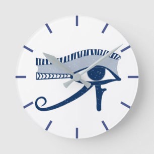 Horloge Ronde Symbole de l'oeil mystique de Horus