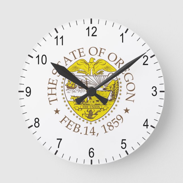 Horloge Ronde Symbole de l'Oregon (Recto)