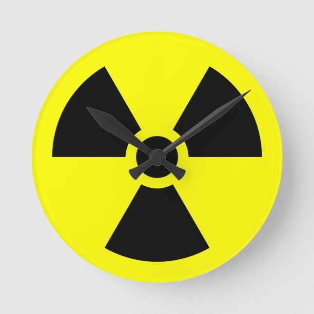 Horloge Ronde Symbole de trèfle de radiation (Recto)