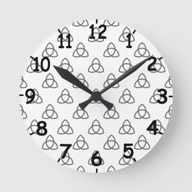 Horloge Ronde Symbole de vessie de Triquetra (Recto)