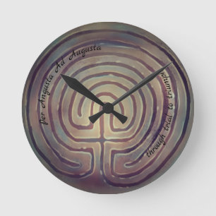Horloge Ronde Symbole du Labyrinthe
