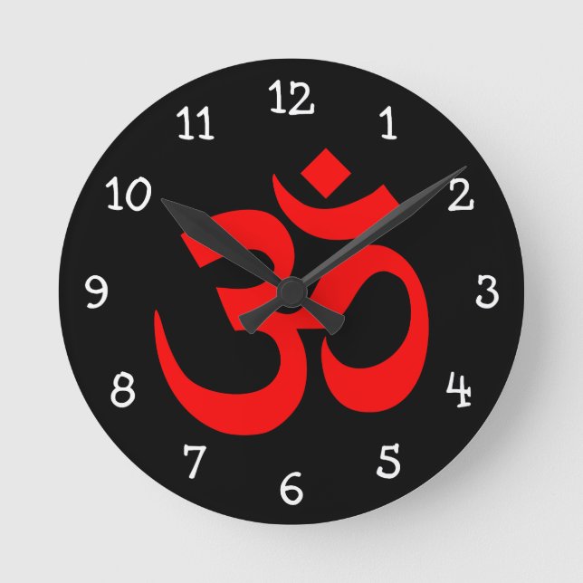 Horloge Ronde Symbole noir et rouge (Recto)