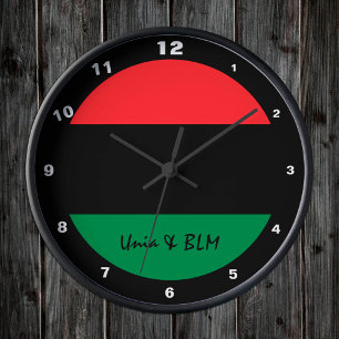 Horloge Ronde Symbole panafricain du drapeau et de l'union / fan