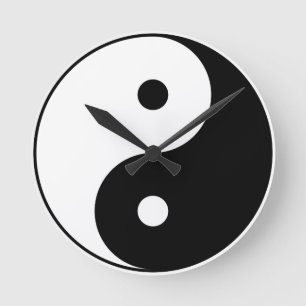 Horloge Ronde Symbole philosophique motivationnel Yin et Yang